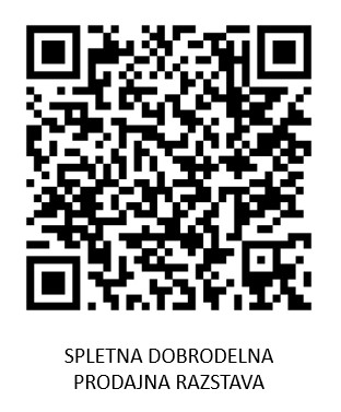 QR KODA SPLETNA DOBRODELNA PRODAJNA RAZSTAVA
